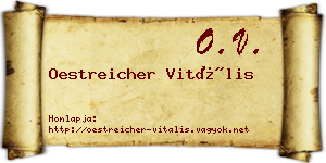 Oestreicher Vitális névjegykártya